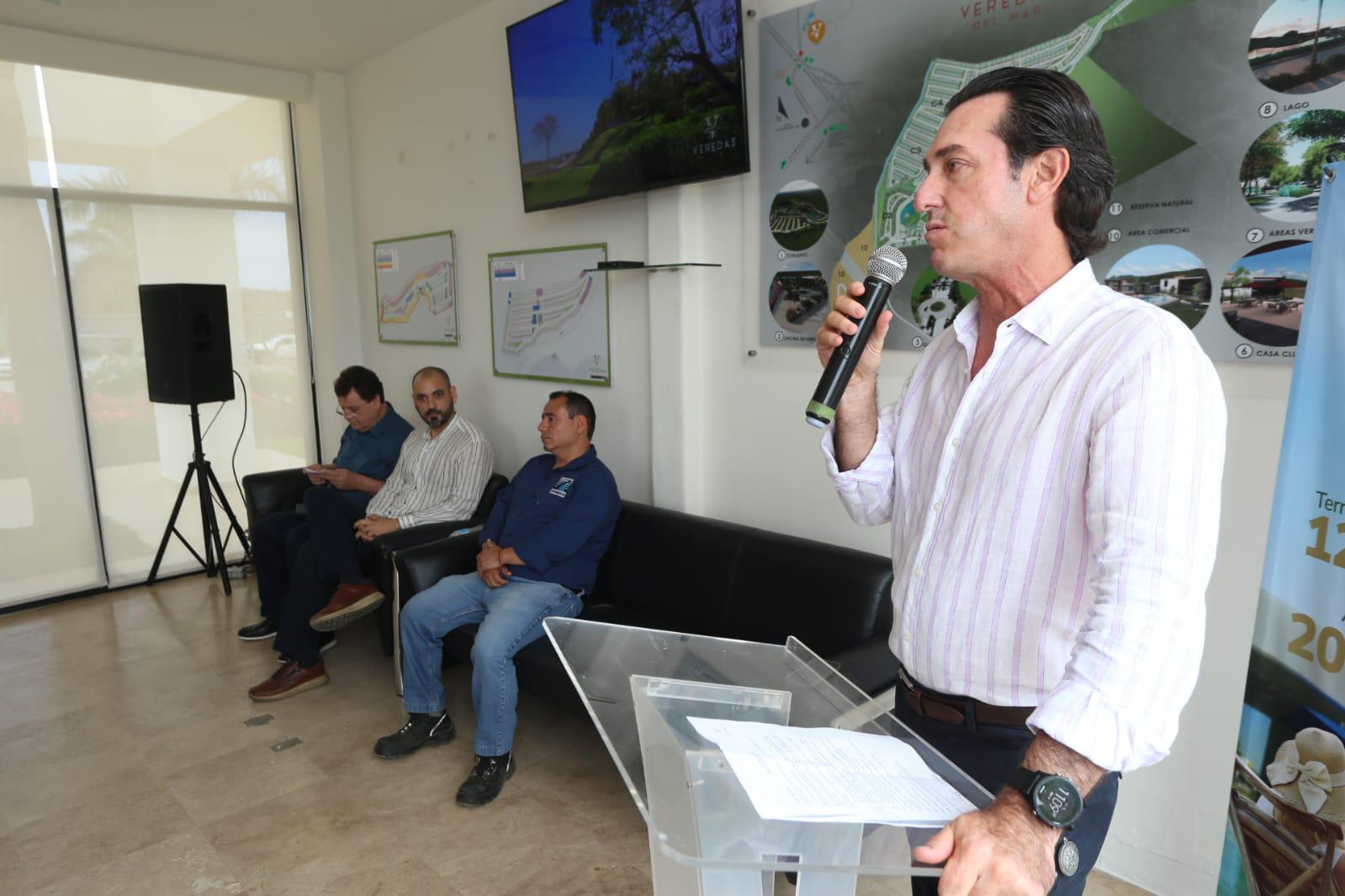 $!Colocan la primera piedra de Puente de Veredas, en Mazatlán