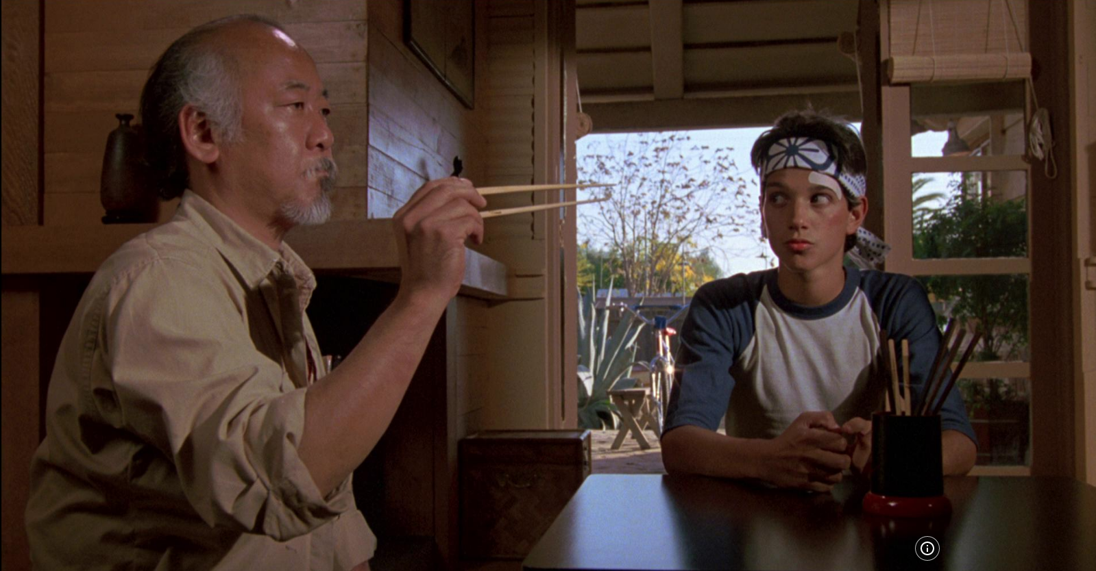 $!Pat Morita y Ralph Macchio.