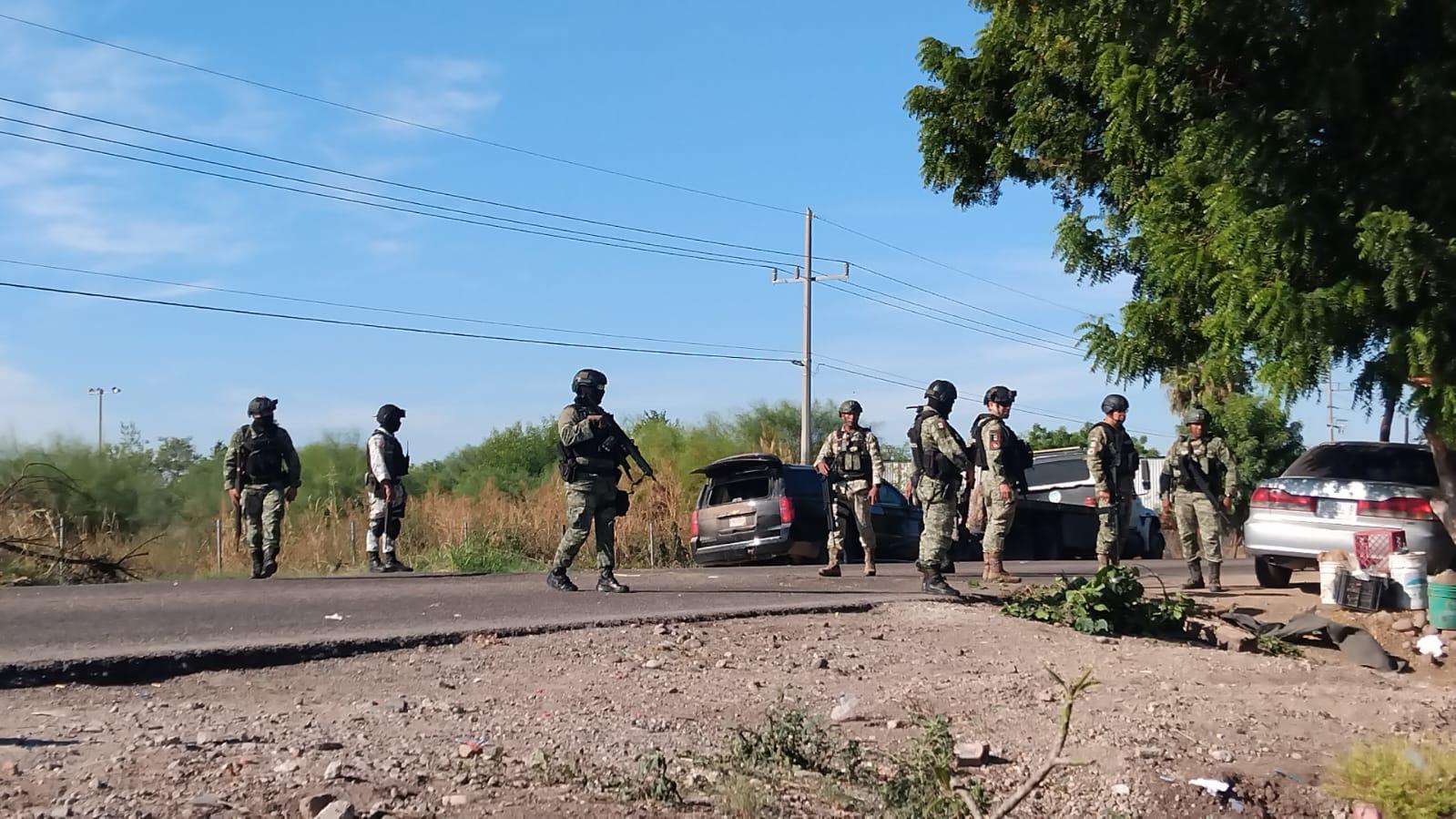 $!Agreden a militares en Campo Cuba, en Culiacán; hay un civil herido