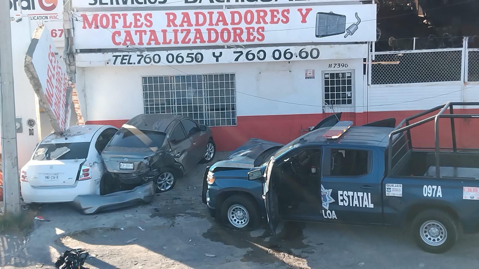 $!Atacan a policías estatales cerca del Aeropuerto Internacional de Culiacán; de cinco heridos, uno fallece