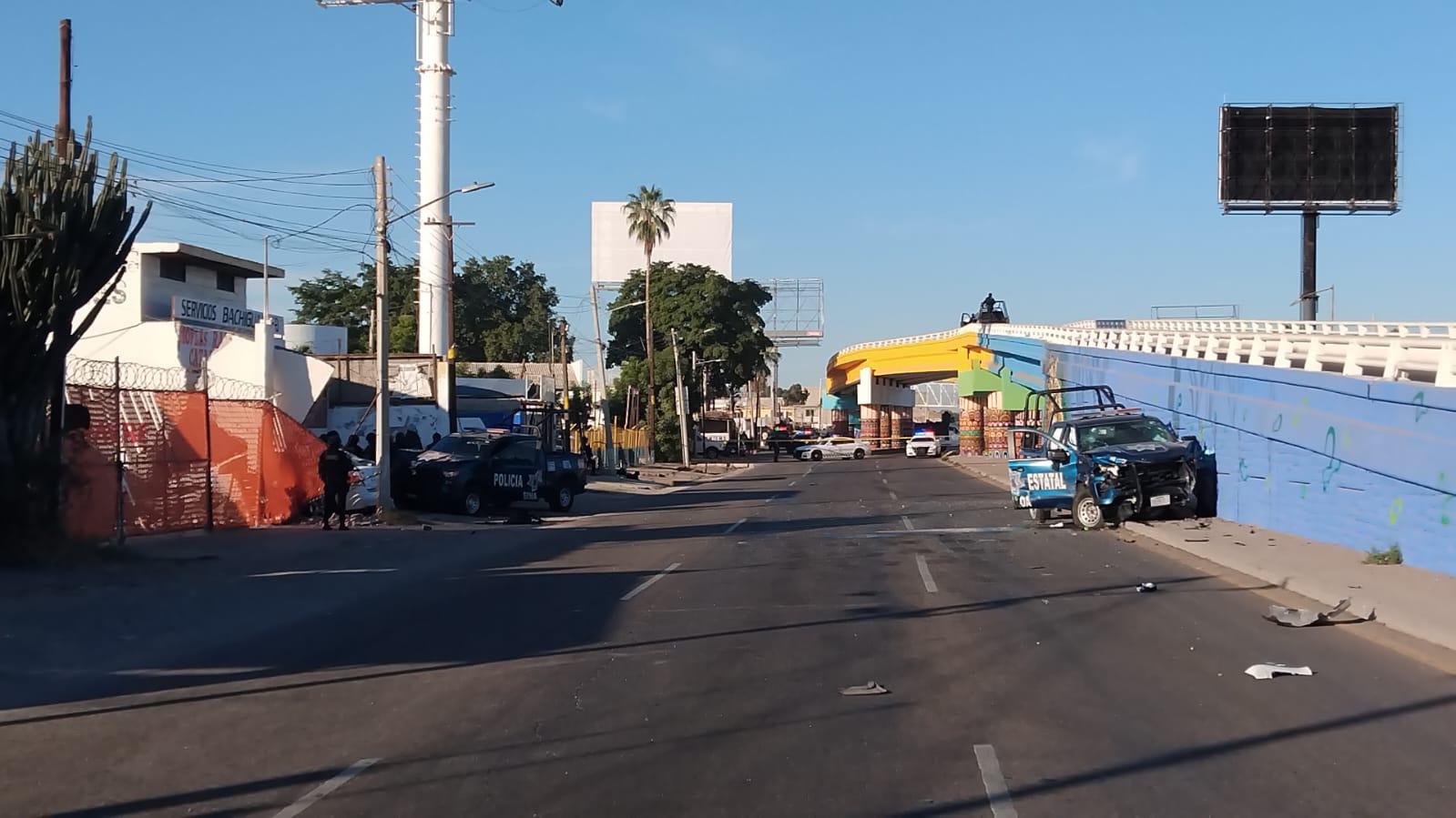 $!Atacan a policías estatales cerca del Aeropuerto Internacional de Culiacán; de cinco heridos, uno fallece