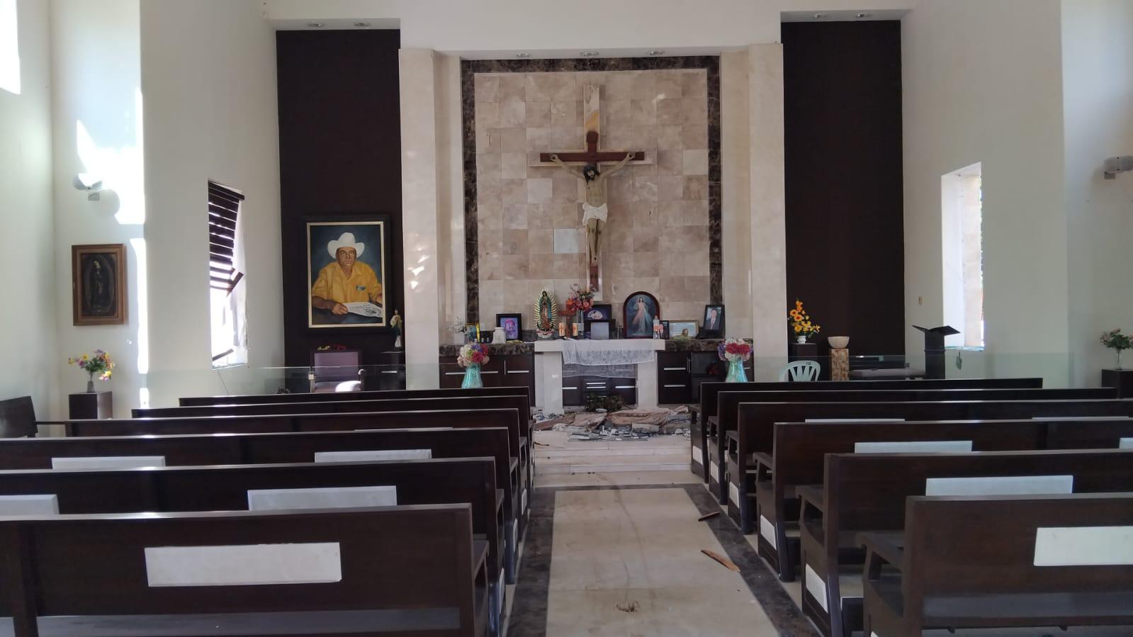 $!Reportan destrozos en capilla familiar de los Dámaso en Portaceli, al sur de Culiacán