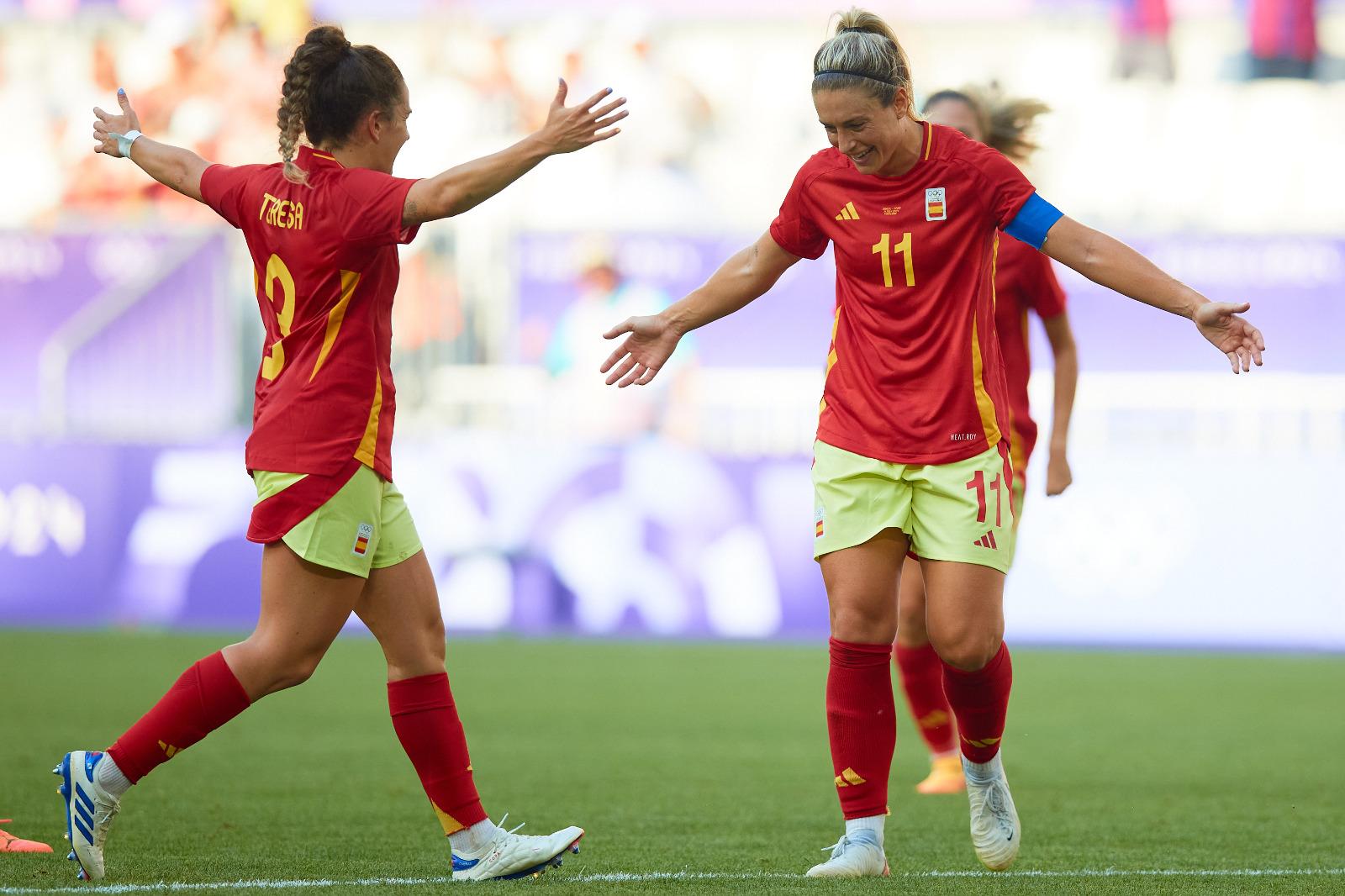 $!España vence a Brasil y termina con puntaje perfecto la fase de grupos del futbol femenino de París 2024