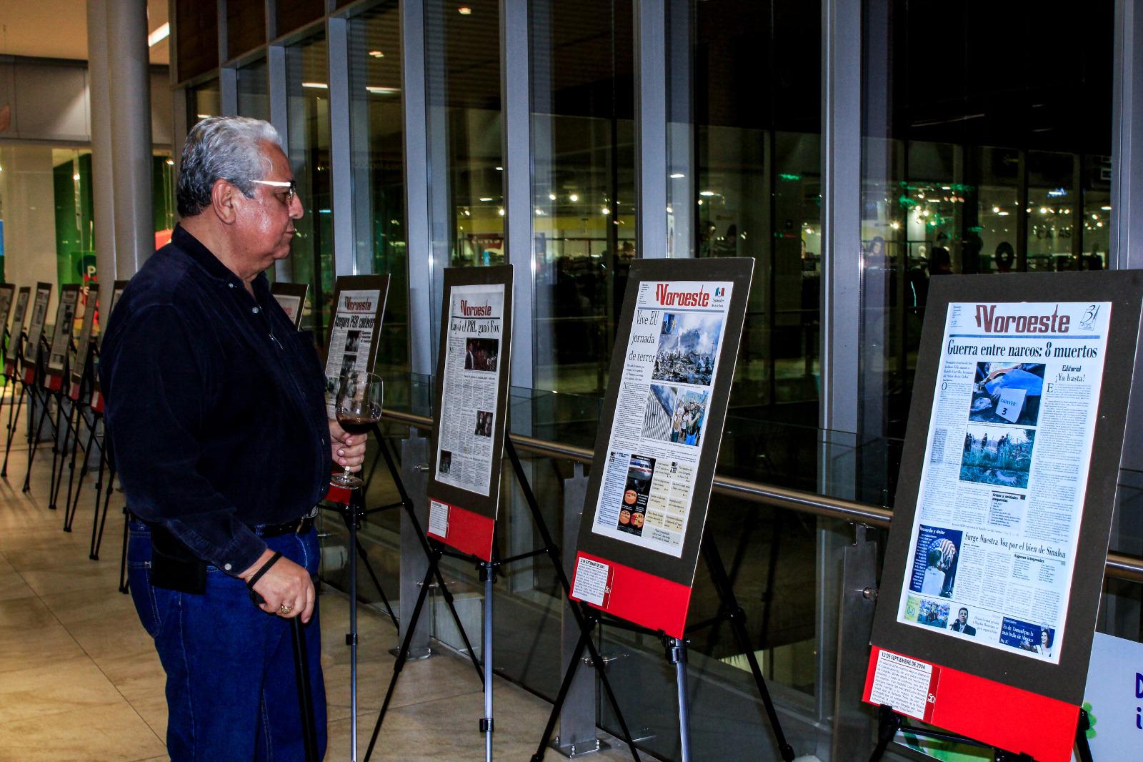 $!Portadas históricas de Noroeste llegan a instalaciones de Plaza Ceiba en Culiacán