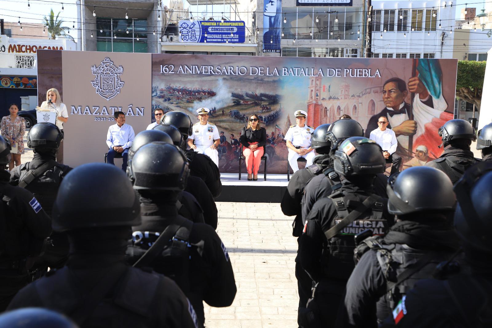 $!Conmemoran en Mazatlán el 162 aniversario de la Batalla de Puebla