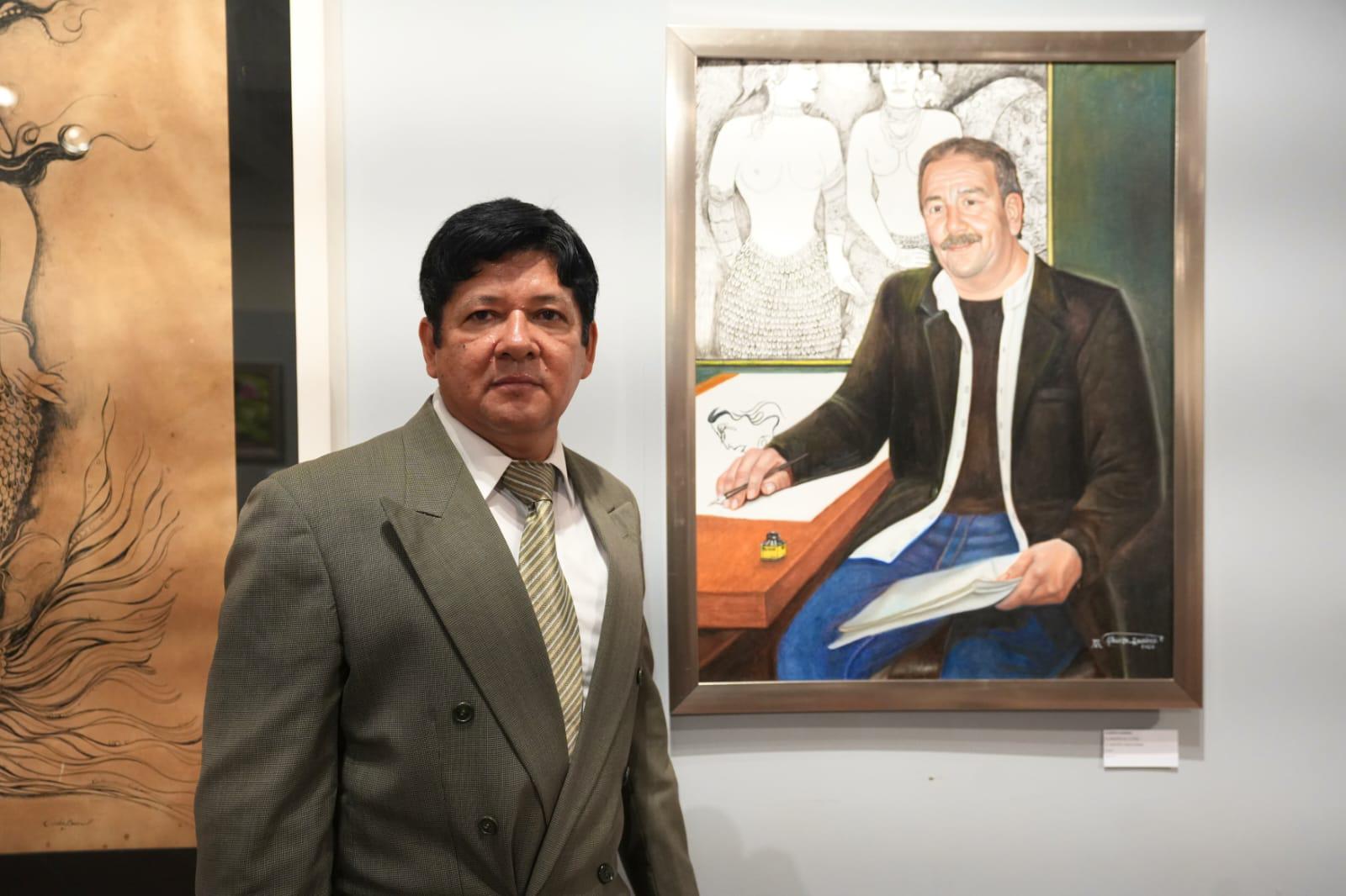 $!Alberto Ramírez, a nombre de Grupo Andart, agradeció a los presentes el apoyo para montar la exposición.