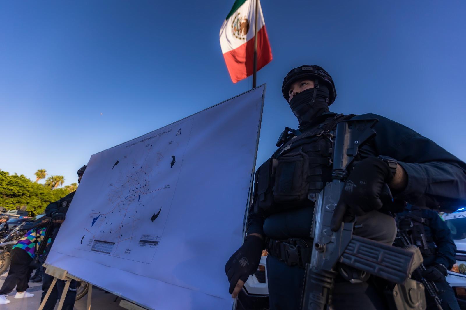 $!Refuerzan seguridad en zonas escolares para retomar las clases presenciales en Sinaloa