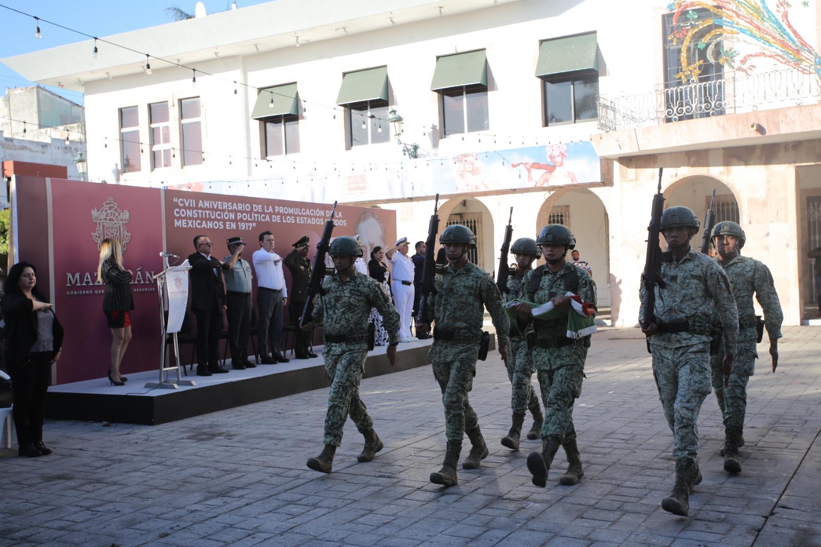 $!Conmemoran en Mazatlán el 107 aniversario de la Promulgación de la Constitución de 1917