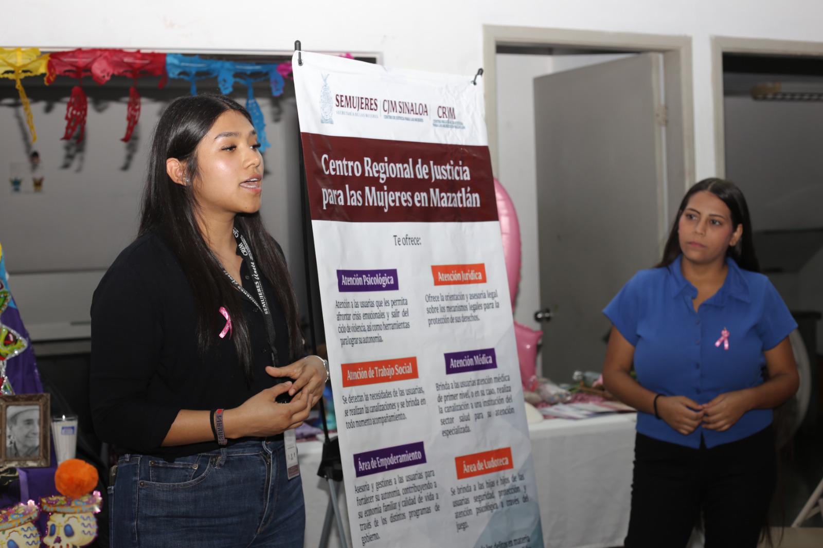 $!Ingrid Saucedo del centro regional de justicia para las mujeres da un mensaje