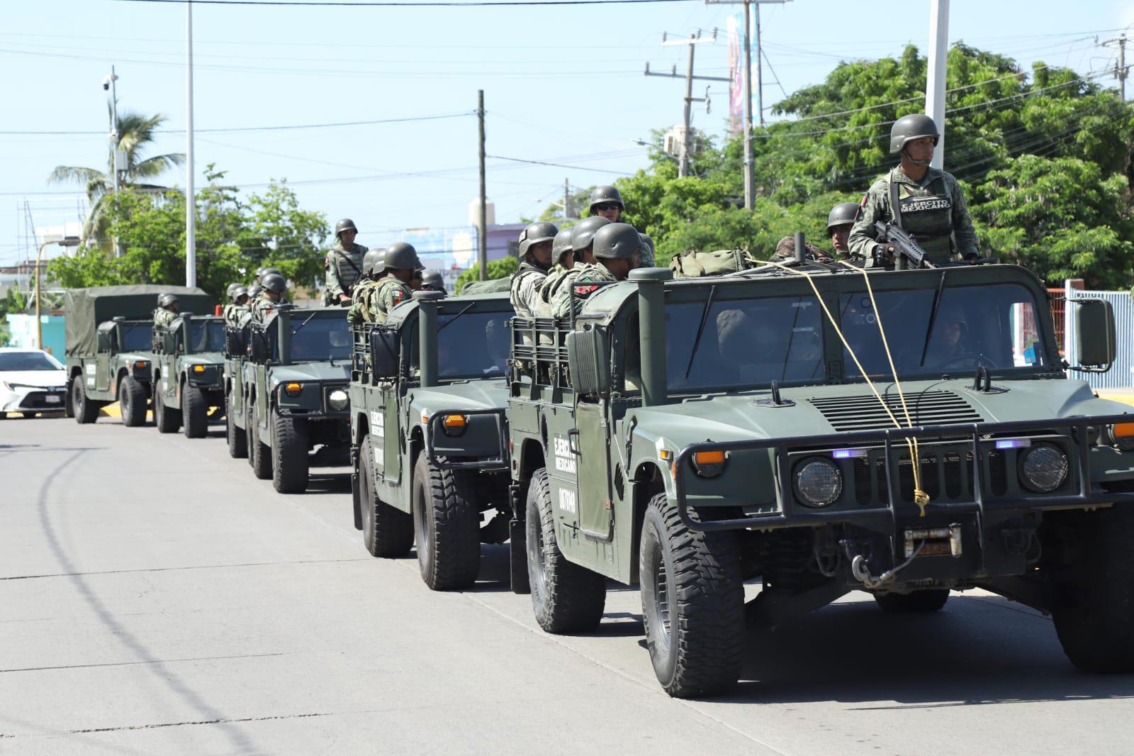 $!Llegan esta tarde a Mazatlán elementos del Ejército Mexicano para reforzar la seguridad en Sinaloa