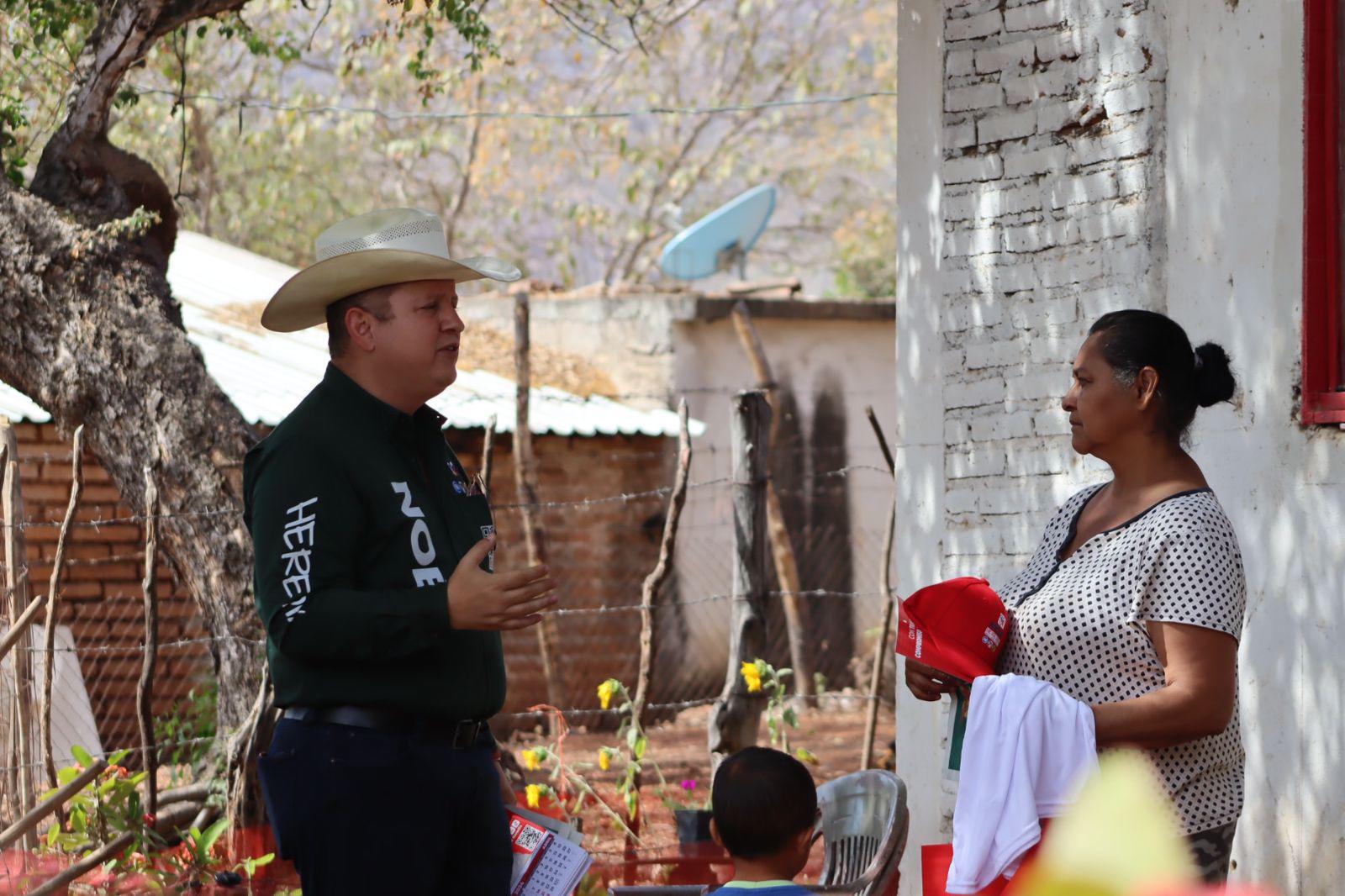 $!Noé Heredia se compromete a beneficiar a los habitantes de las comunidades de Culiacán