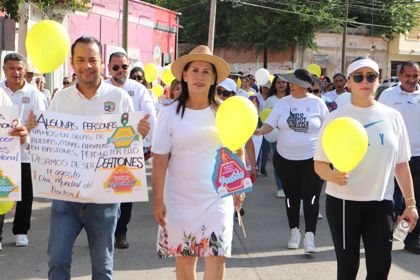 $!Conmemoran en Escuinapa el Día del Peatón