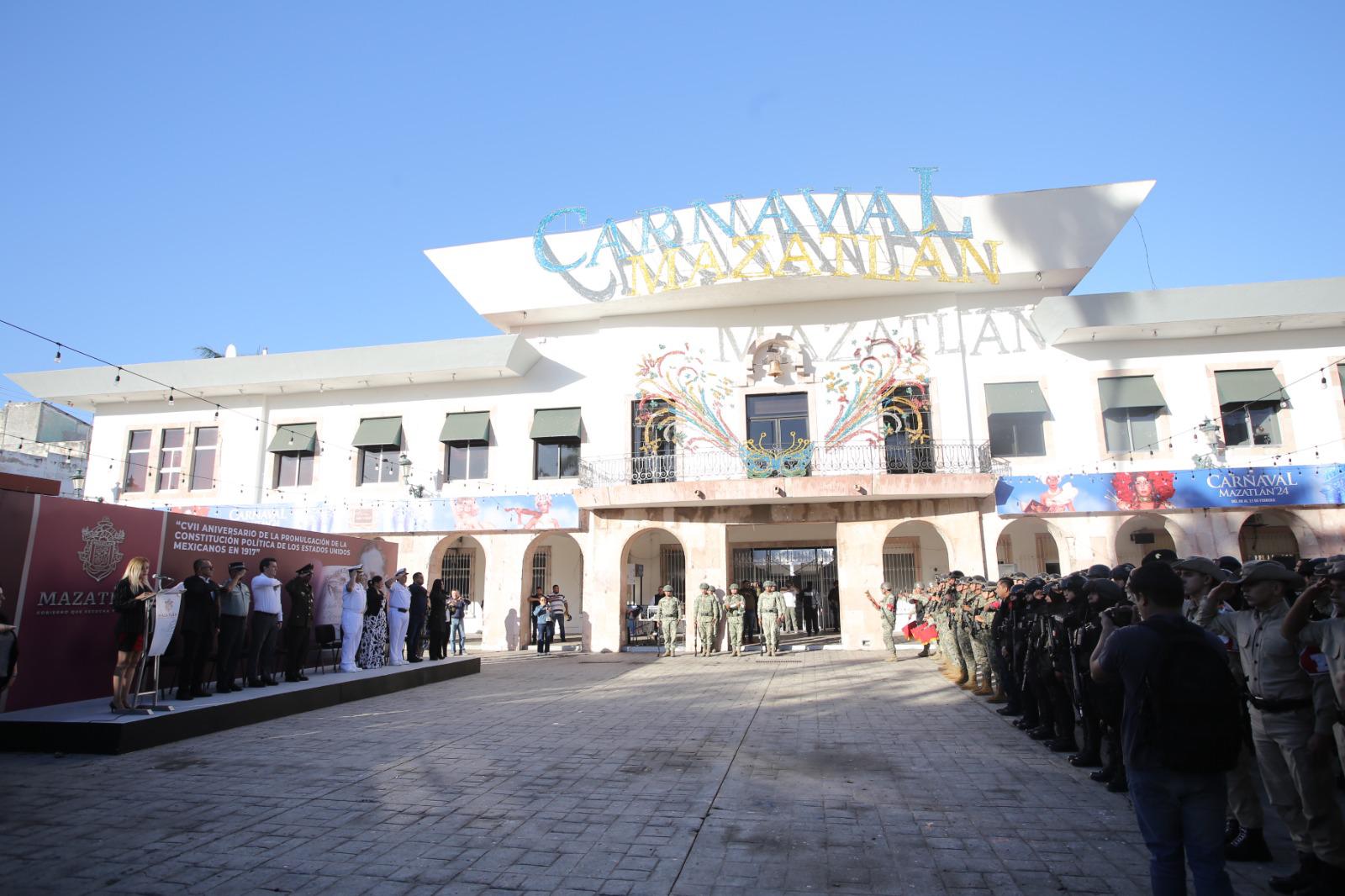 $!Conmemoran en Mazatlán el 107 aniversario de la Promulgación de la Constitución de 1917