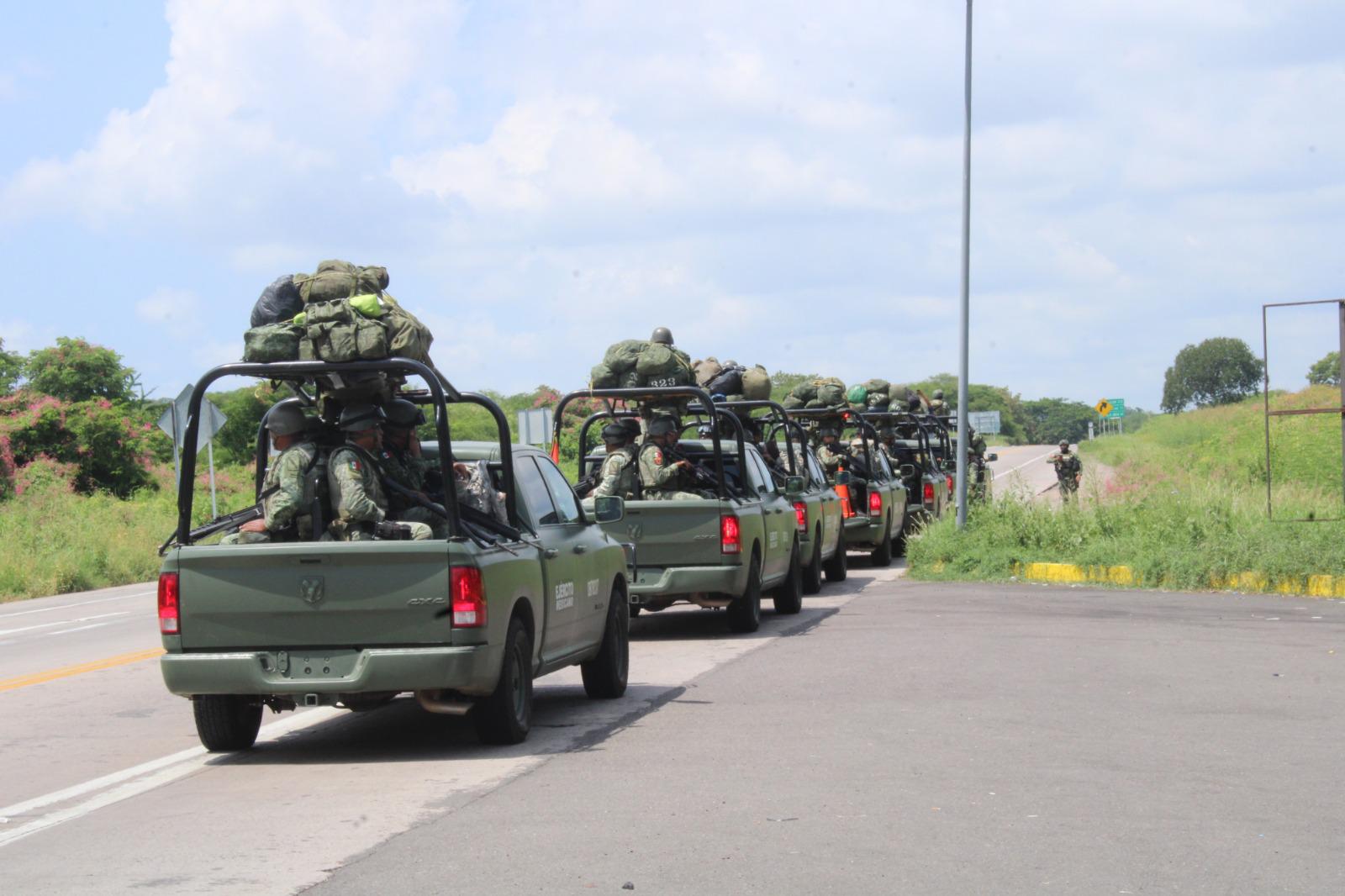 $!Arriban a Sinaloa 600 elementos del Ejército para reforzar la seguridad