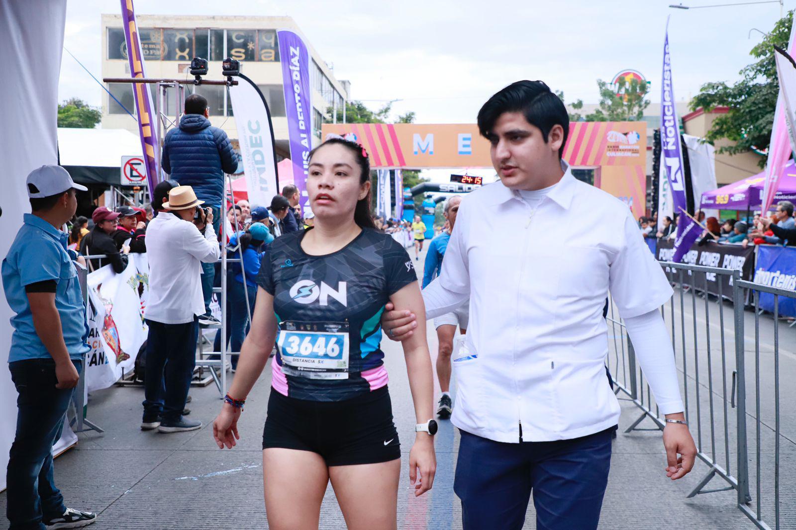 $!Mazatleca Norma Labrador conquista los 5K del Maratón de Culiacán