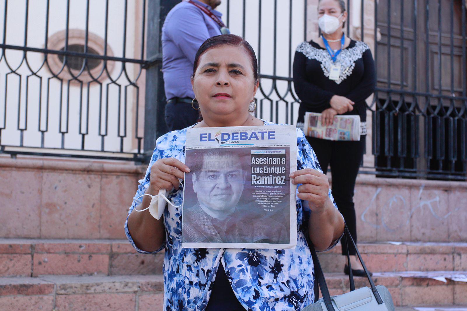 $!Periodistas protestan en Culiacán por asesinato de Luis Enrique Ramírez