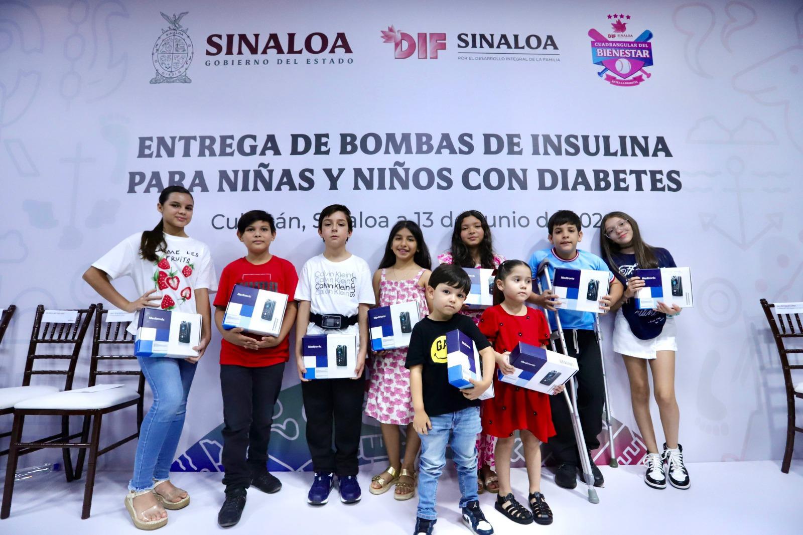 $!Tomateros, Cañeros, Venados, Algodoneros y DIF Sinaloa entregan bombas de insulina a niños con diabetes