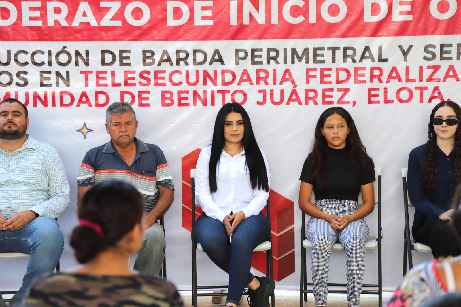 $!Inician obras en telesecundaria de Benito Juárez, Elota