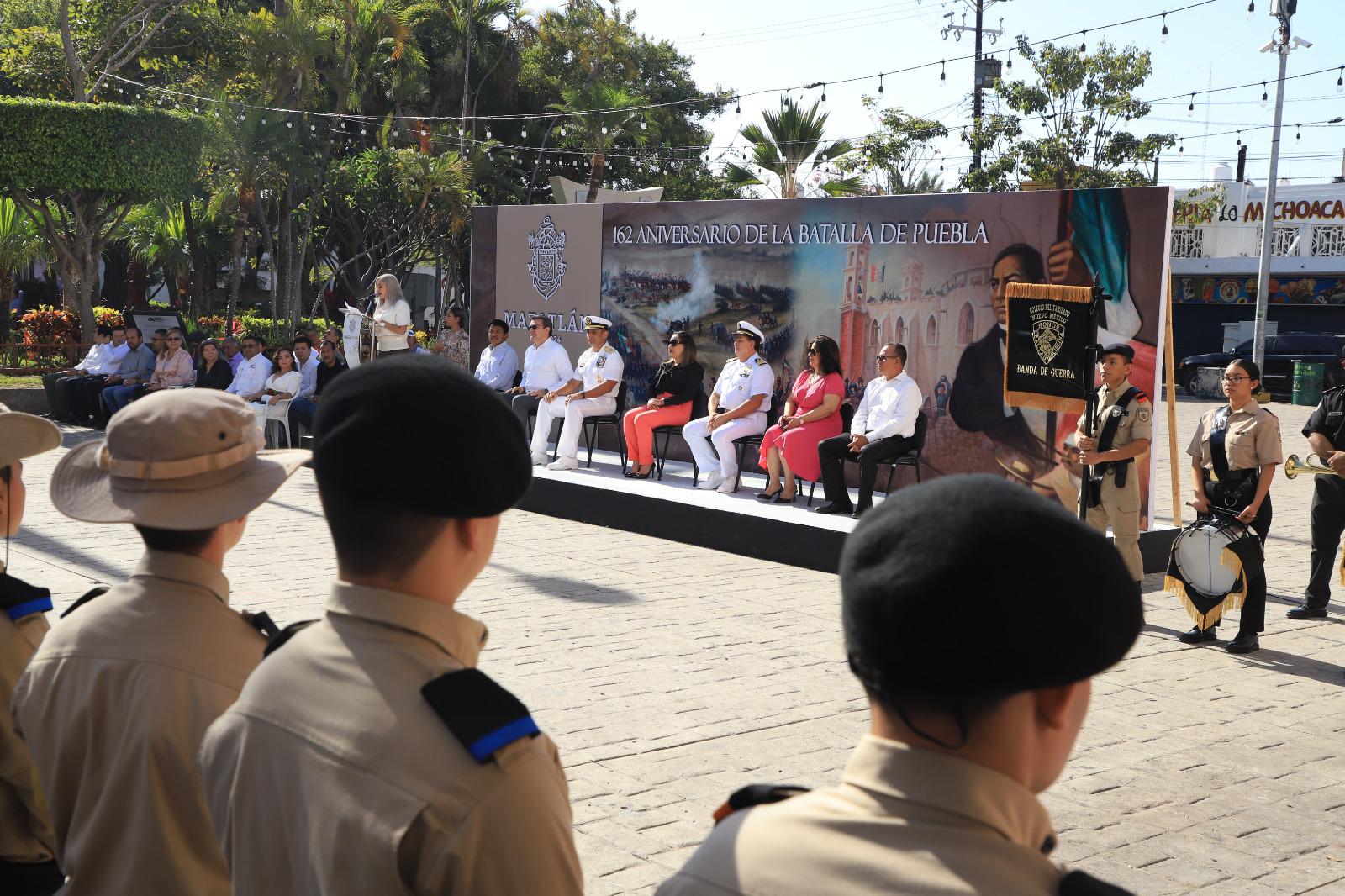 $!Conmemoran en Mazatlán el 162 aniversario de la Batalla de Puebla