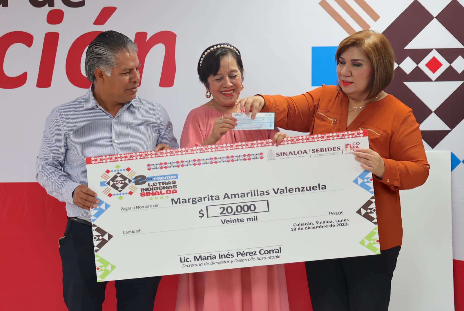 $!Mujeres indígenas sinaloenses son premiadas por sus obras literarias escritas en yoreme