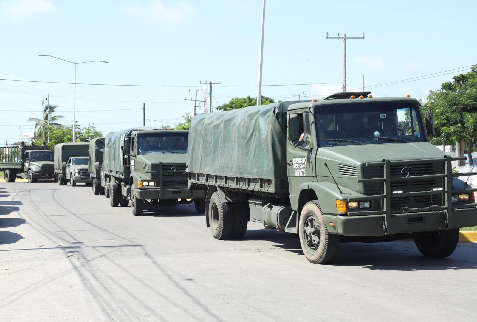 $!Llegan esta tarde a Mazatlán elementos del Ejército Mexicano para reforzar la seguridad en Sinaloa