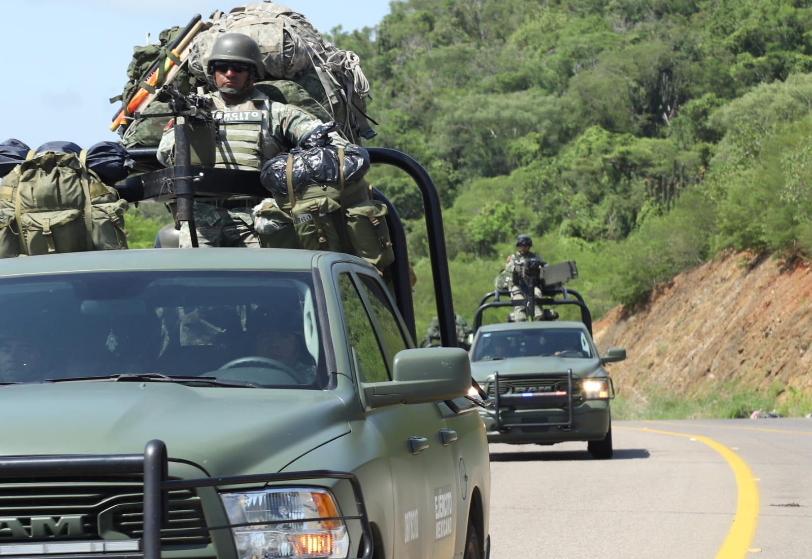 $!Llegan esta tarde a Mazatlán elementos del Ejército Mexicano para reforzar la seguridad en Sinaloa