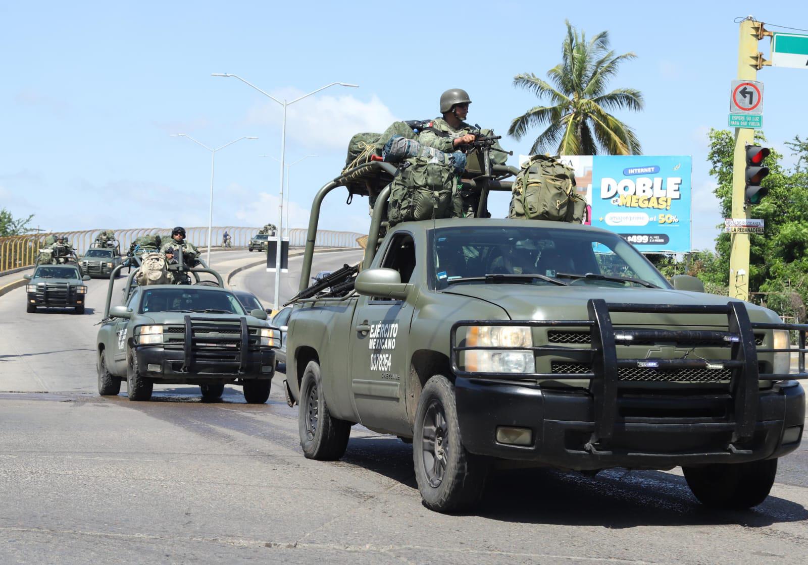 $!Llegan esta tarde a Mazatlán elementos del Ejército Mexicano para reforzar la seguridad en Sinaloa