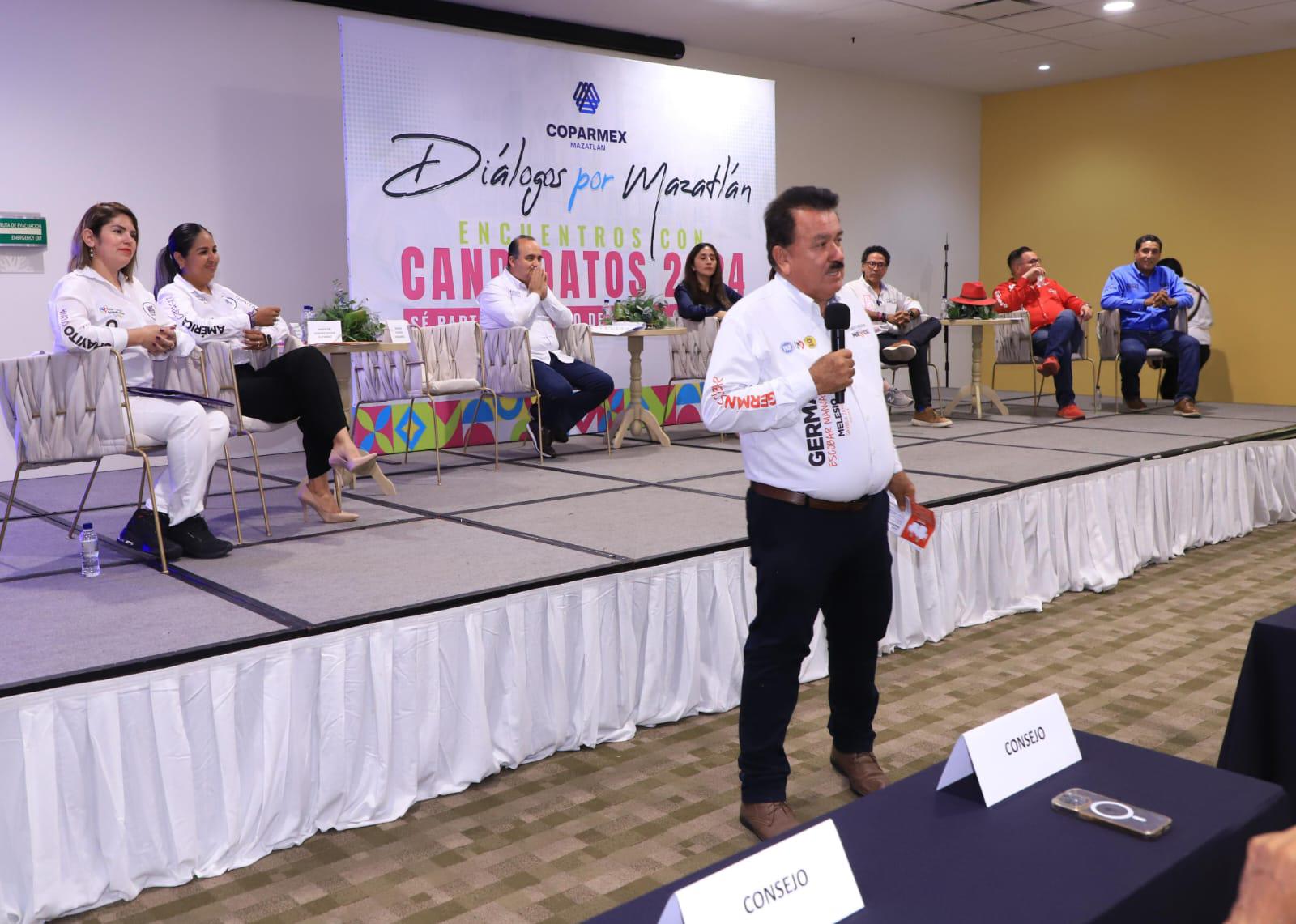 $!Candidatos de la coalición Fuerza y Corazón por México presentan propuestas ante empresarios en Mazatlán