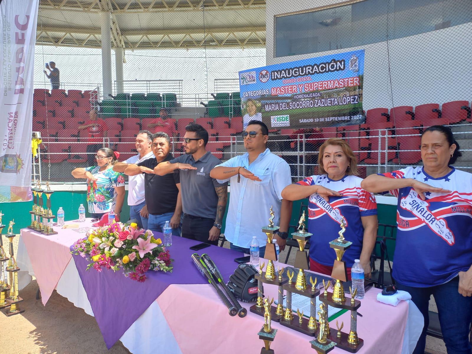 $!Inauguran Estatal de Softbol Femenil Máster y Supermáster en honor a ‘Choco’ Zazueta