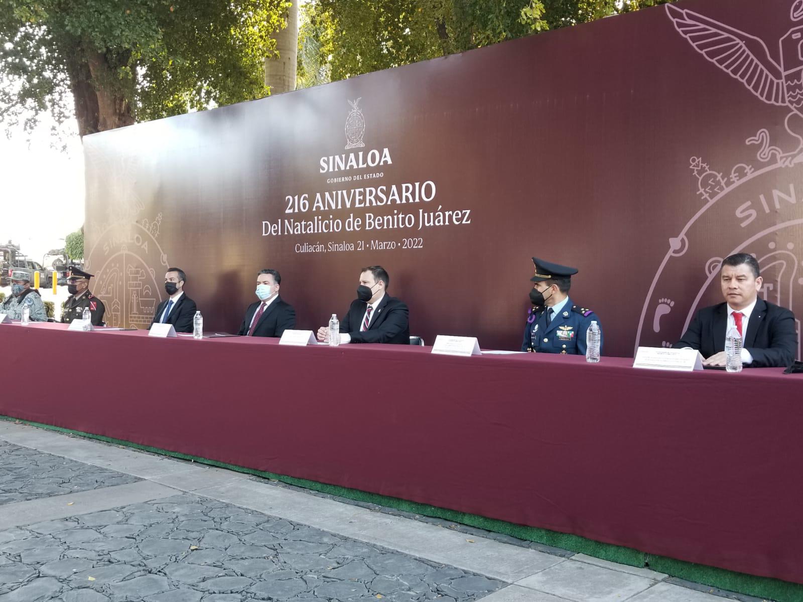 $!Conmemoran en Culiacán el 216 aniversario del natalicio de Benito Juárez