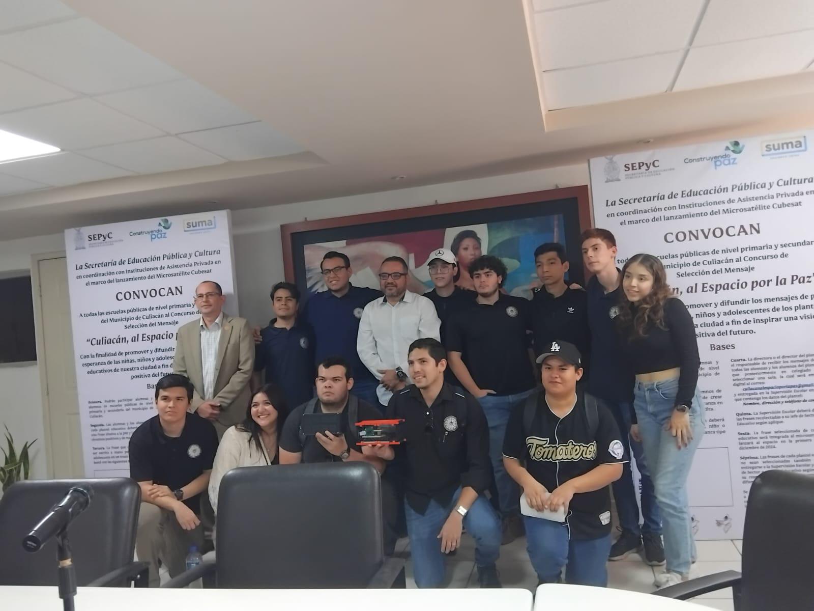 $!Desde Culiacán, estudiantes lanzarán mensaje de paz al espacio