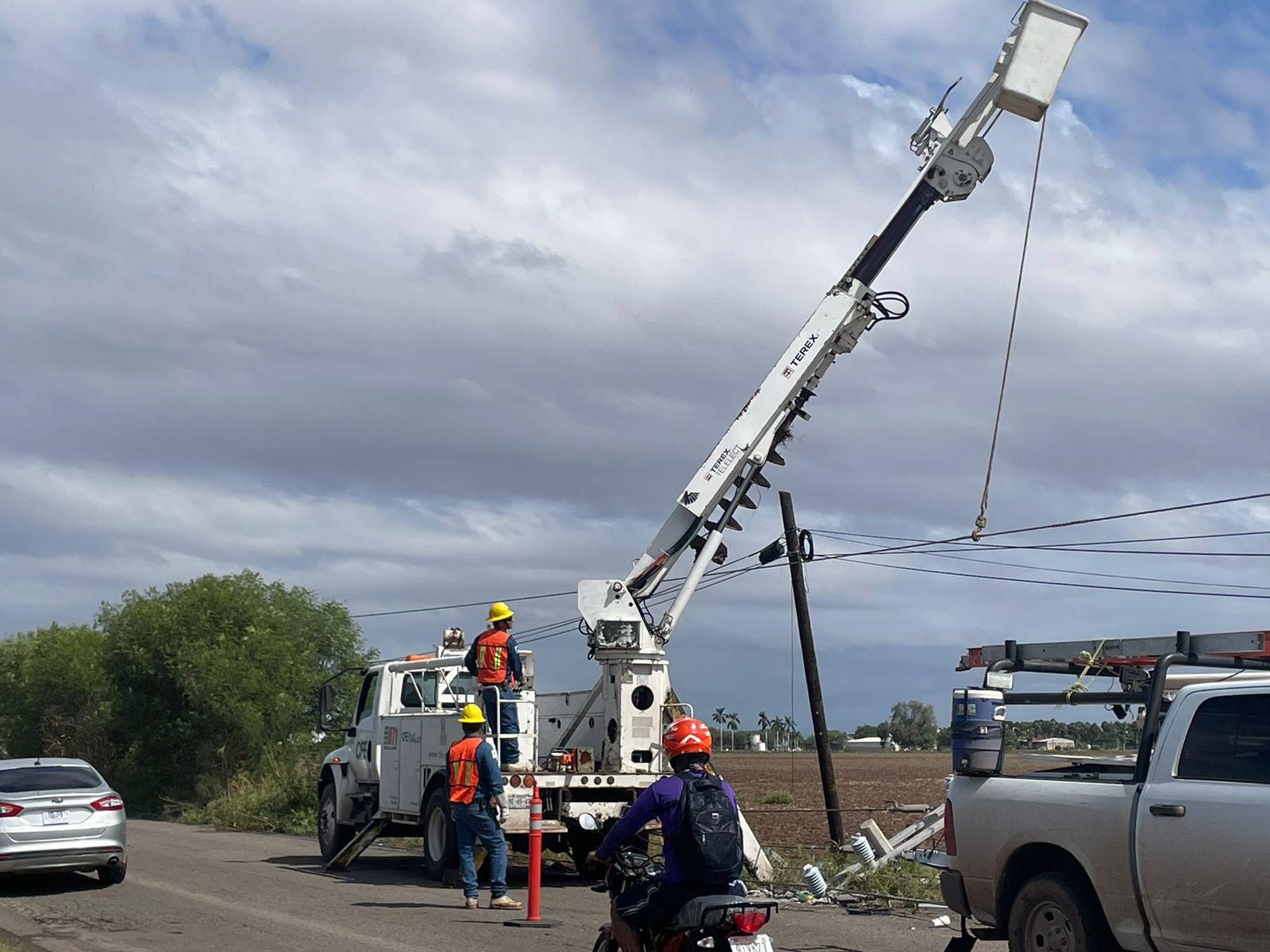 $!CFE restablece servicio al 100% de usuarios afectados en Baja California Sur y Sinaloa