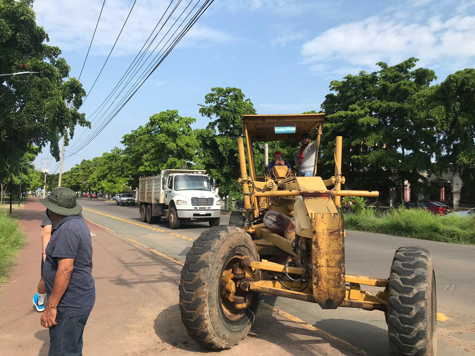 $!Policía interviene en obra del proyecto Sendero, en Culiacán; defensores alegan próxima reunión con Gobernador