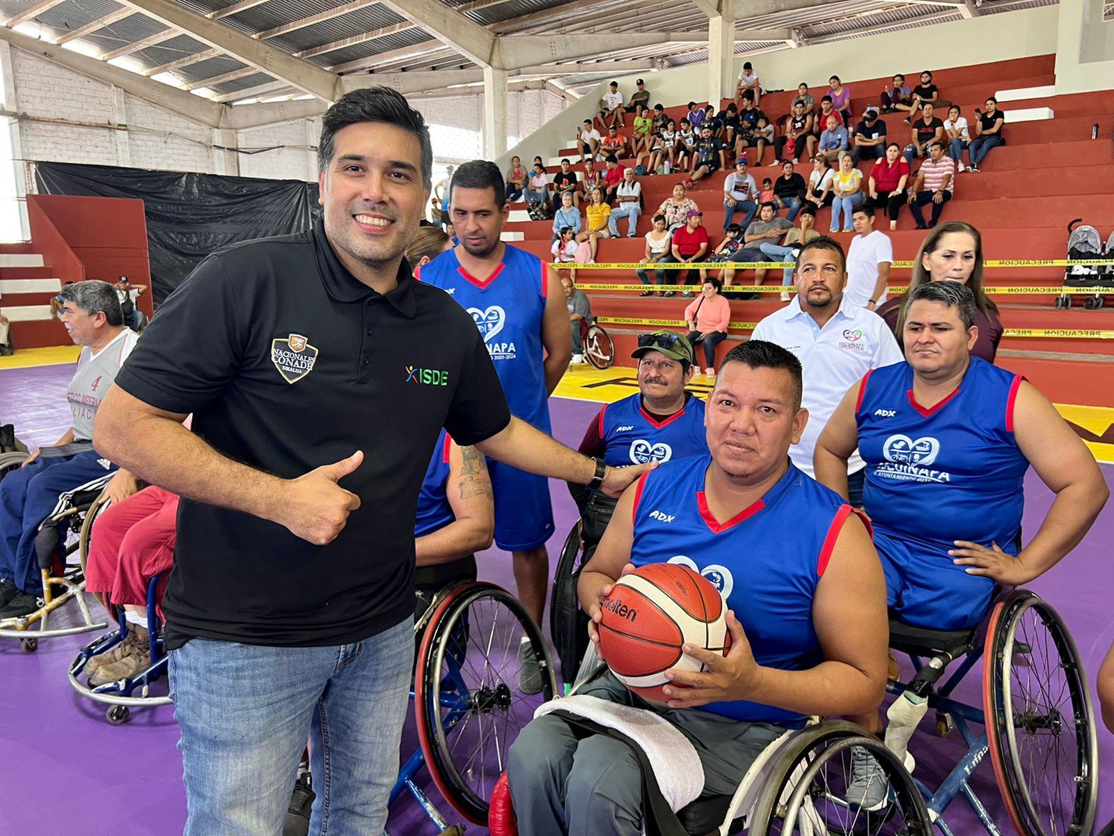 $!Inauguran la liga estatal de básquetbol sobre Silla De Ruedas primera fuerza en el Gimnasio Municipal de Escuinapa