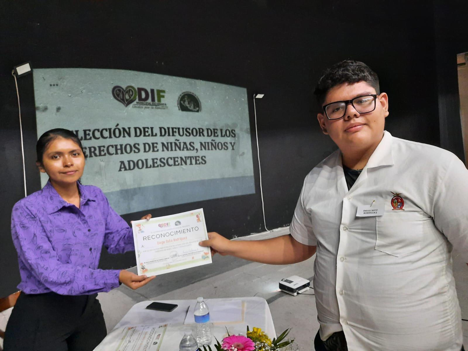 $!Eligen en Escuinapa a Difusor de los Derechos de Niñas, Niños y Adolescentes 2023