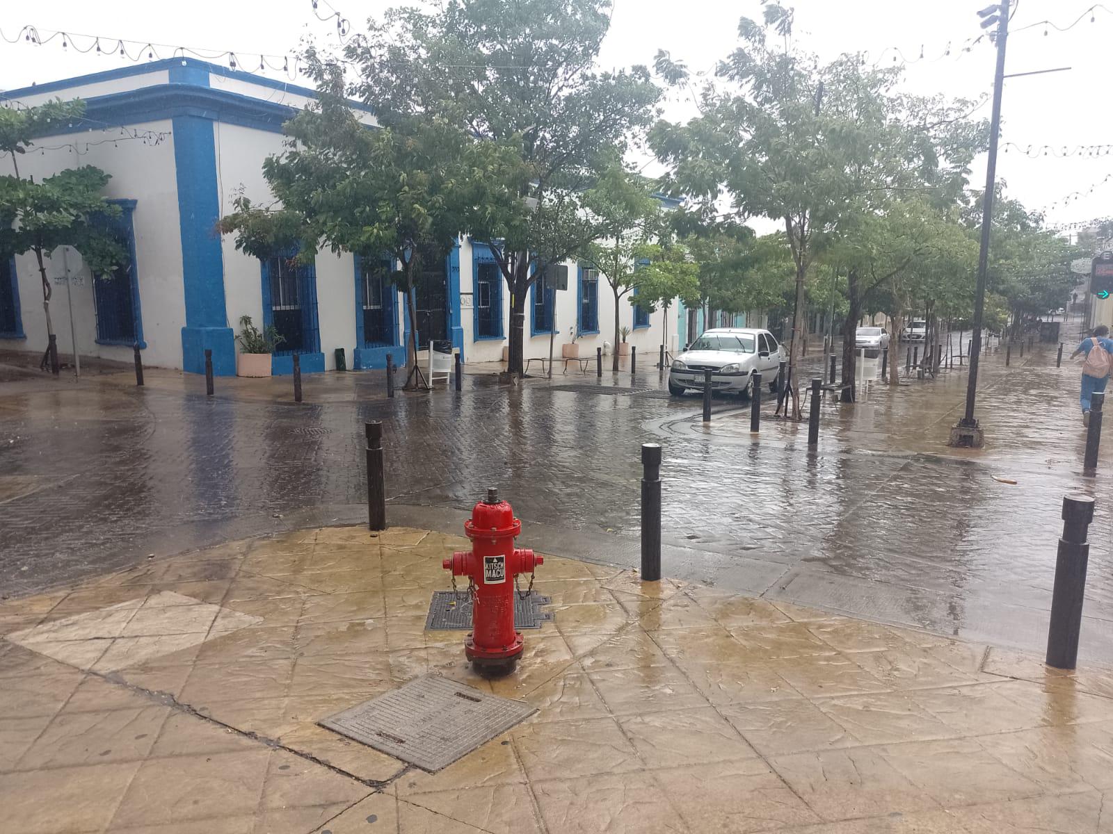 $!Intensa lluvia acompañada de fuertes vientos cae sobre Culiacán