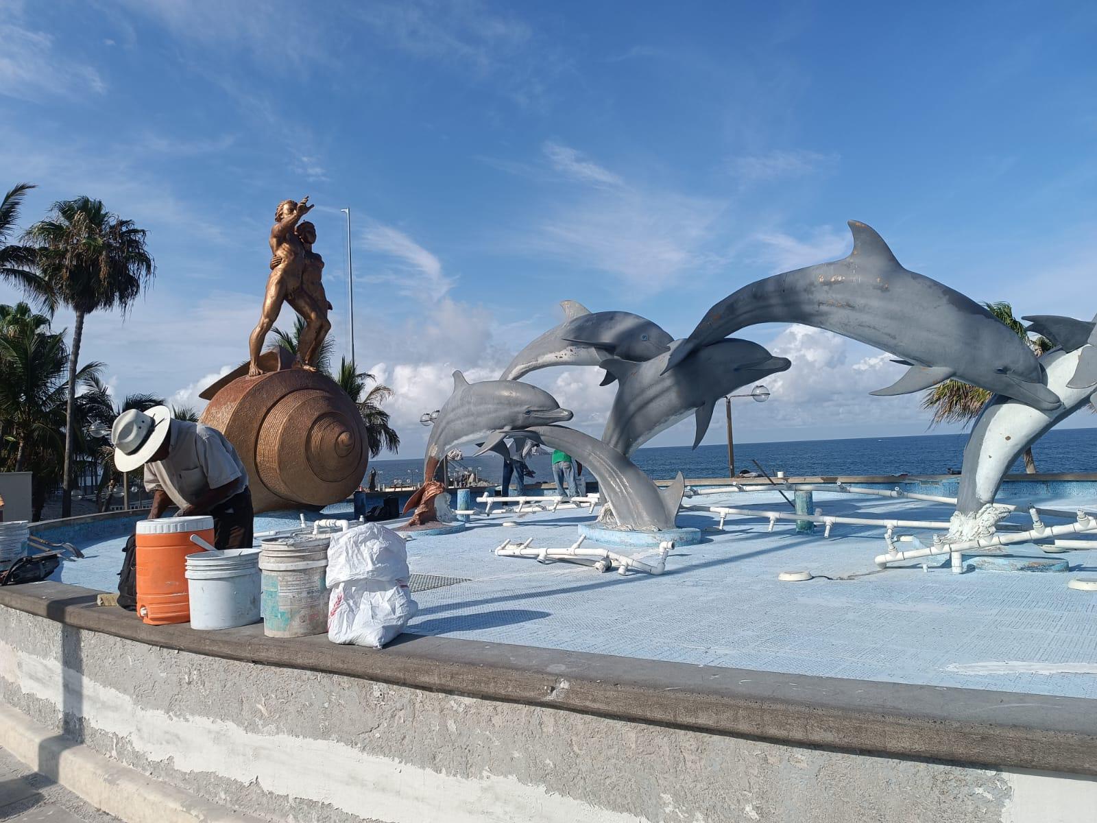 $!Supervisa Alcalde de Mazatlán inicio de rehabilitación al Monumento a la Continuidad de la Vida