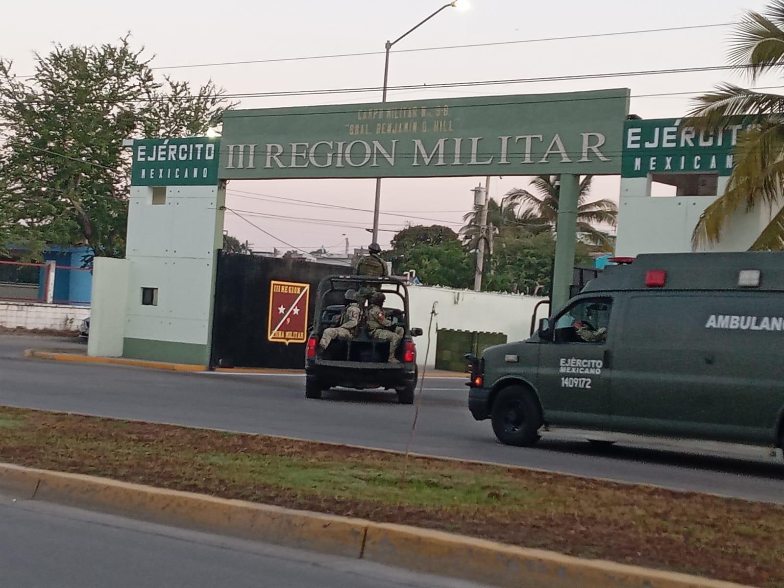 $!Registra Tercera Región Militar fuerte movimiento ante visita de Sheinbaum a Mazatlán