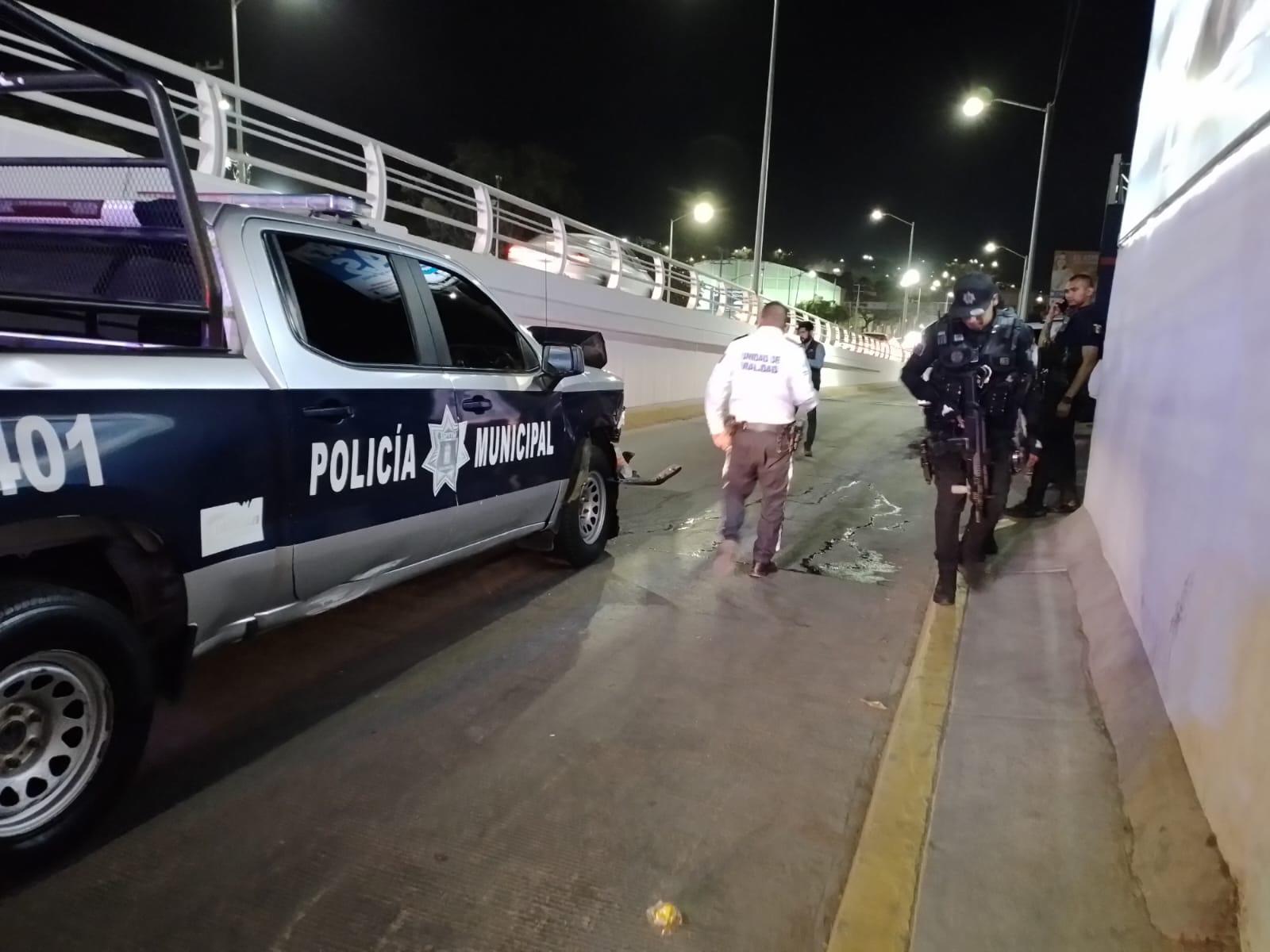 $!Policía de Culiacán sale lesionado tras choque en operativo