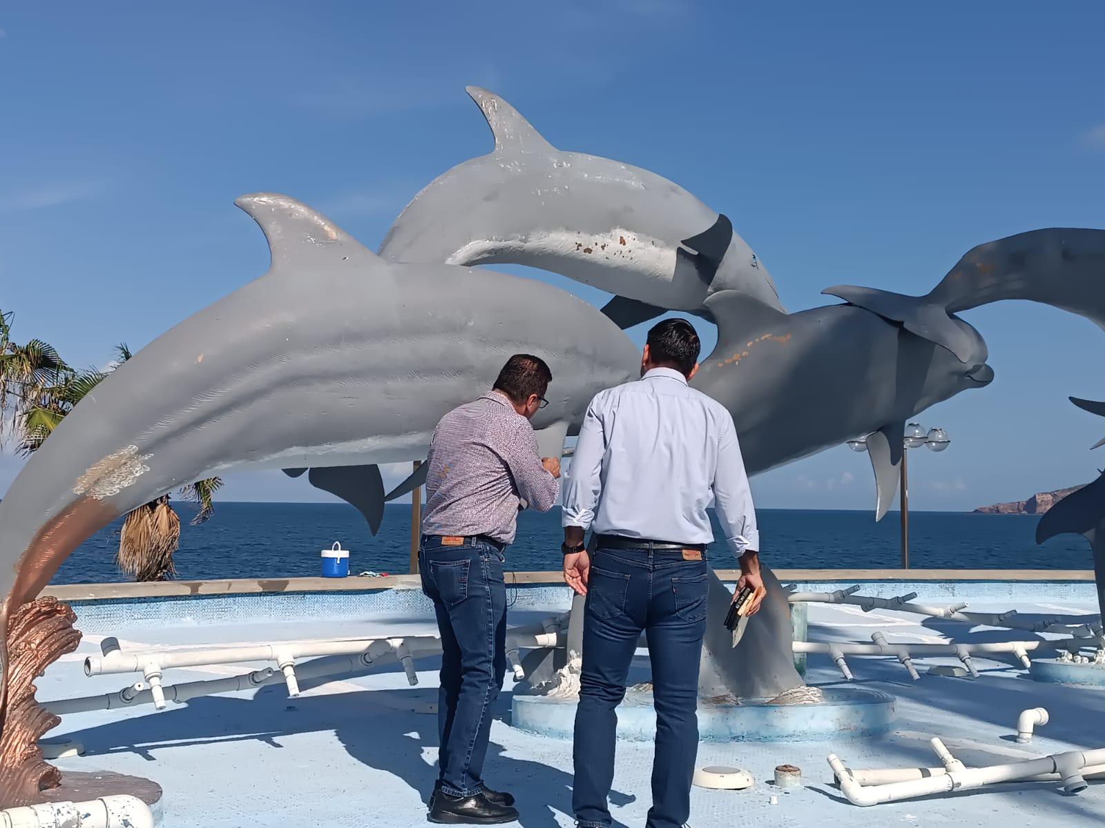 $!Supervisa Alcalde de Mazatlán inicio de rehabilitación al Monumento a la Continuidad de la Vida