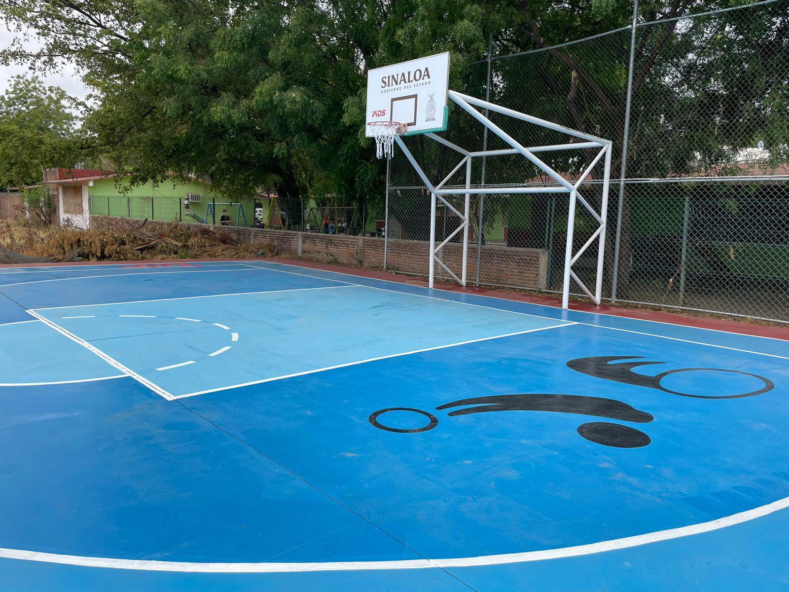 $!Rehabilitan cancha de usos múltiples del Centro de Desarrollo Integral 3, en Culiacán