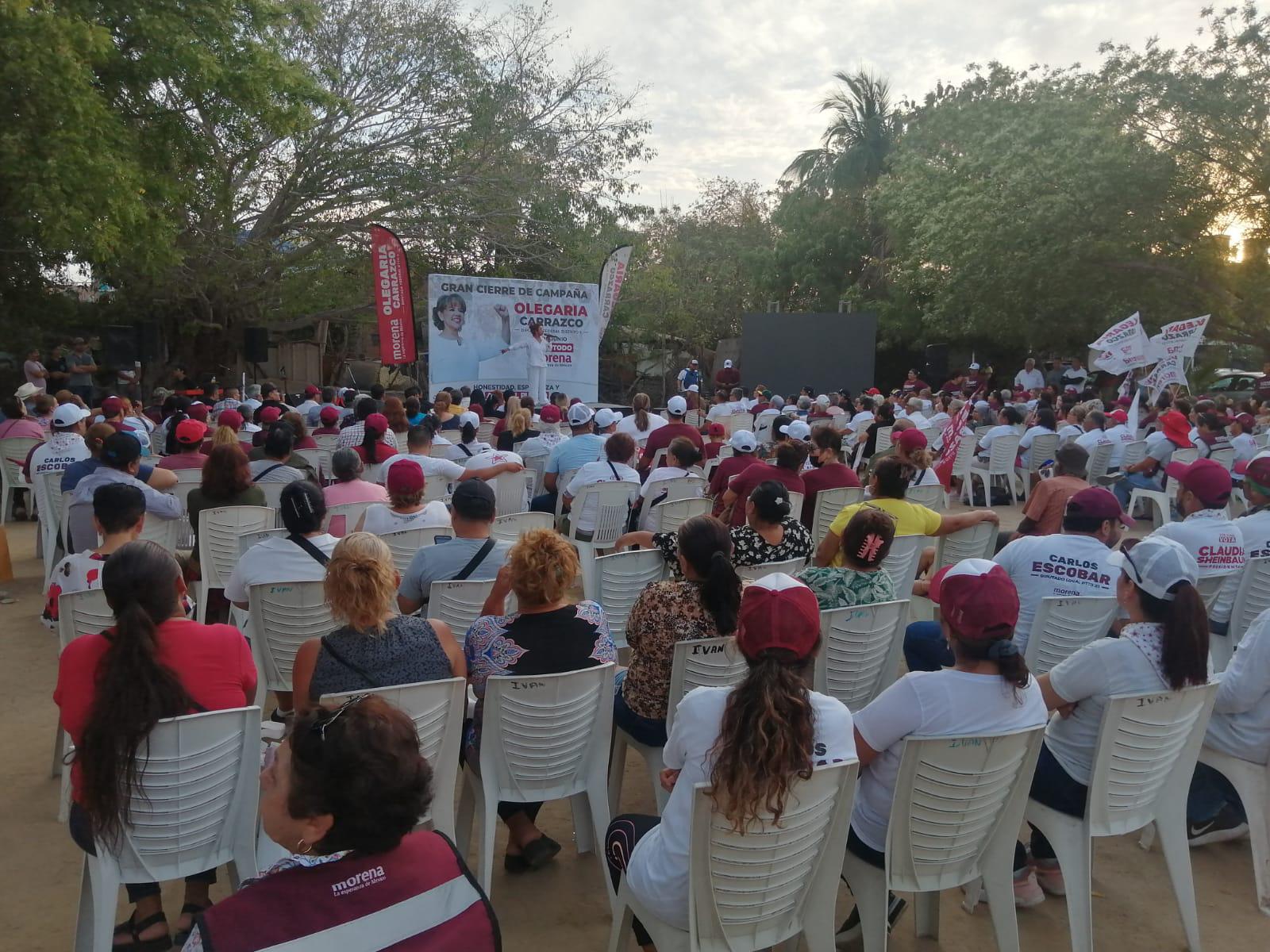 $!Olegaria Carrazco cierra campaña en Mazatlán entre promesas de progreso