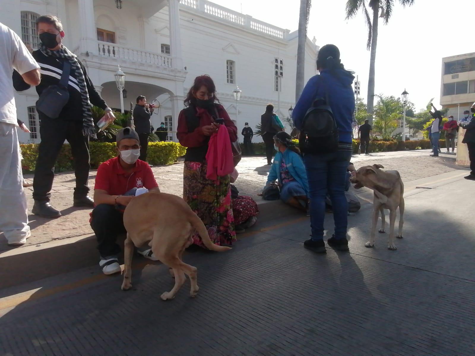 $!Pepenadores acusan presunto interés de privatizar la basura y se manifiestan en el Ayuntamiento de Culiacán