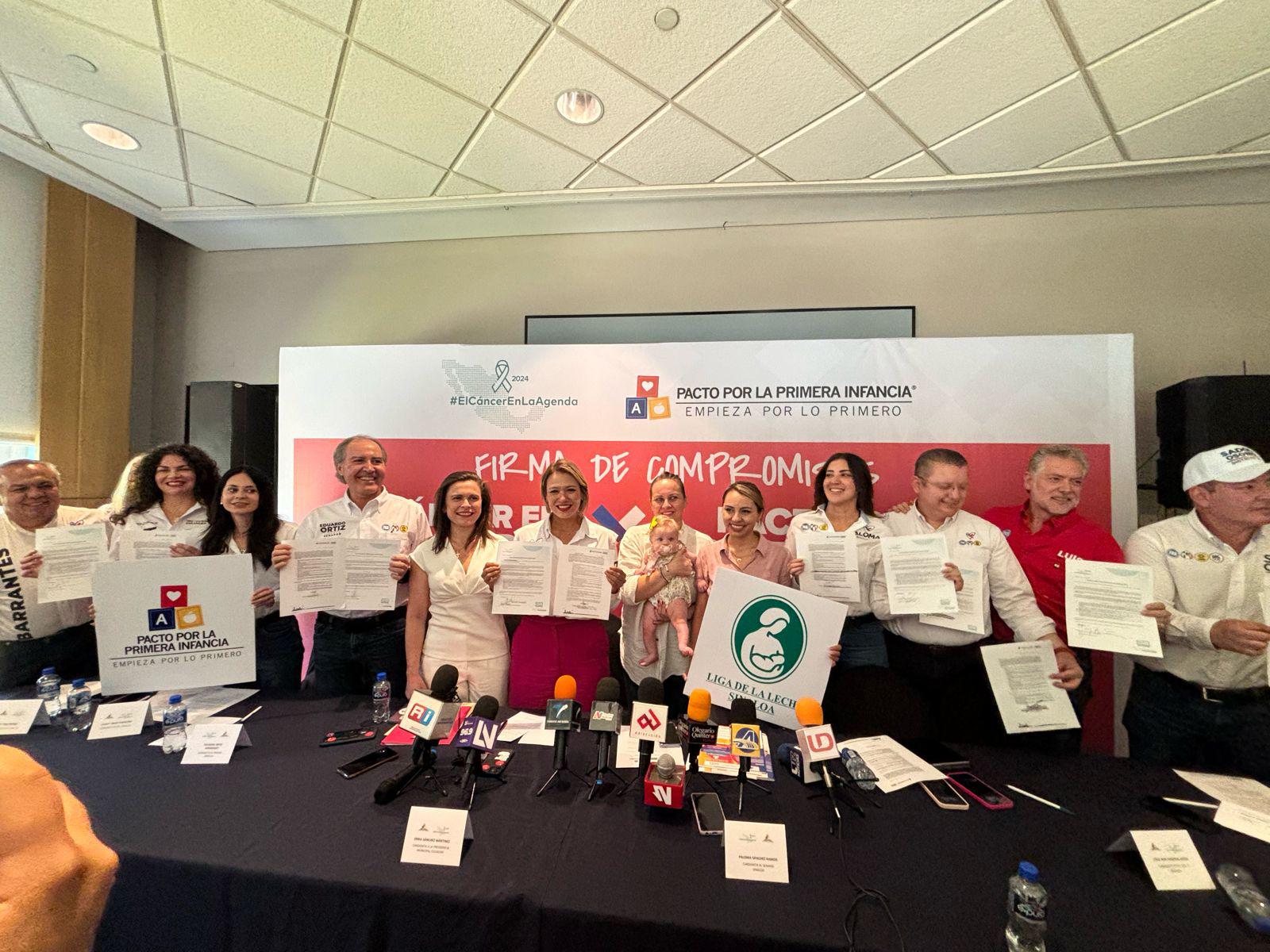 $!Fuerza y Corazón por Sinaloa firma compromiso para el Cáncer en la Agenda y Pacto por la Primera Infancia