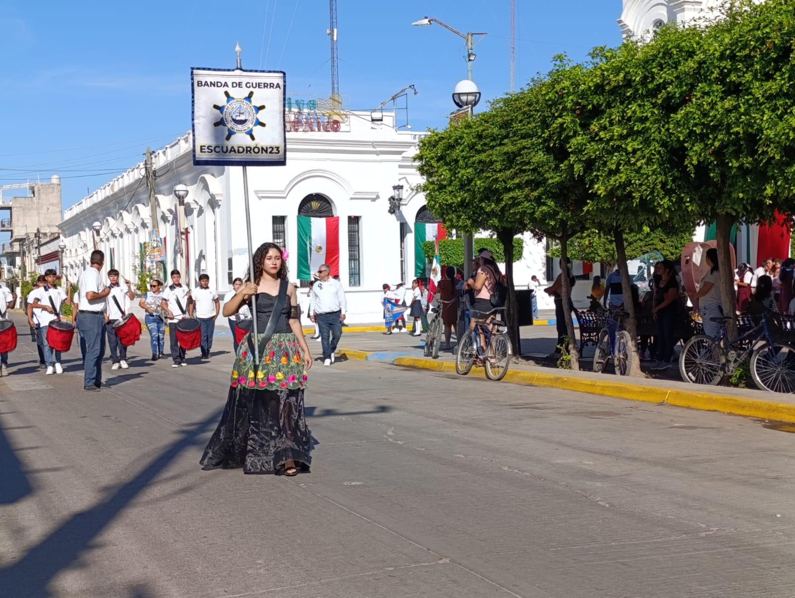 $!Realizan en Escuinapa desfile por la Independencia de México