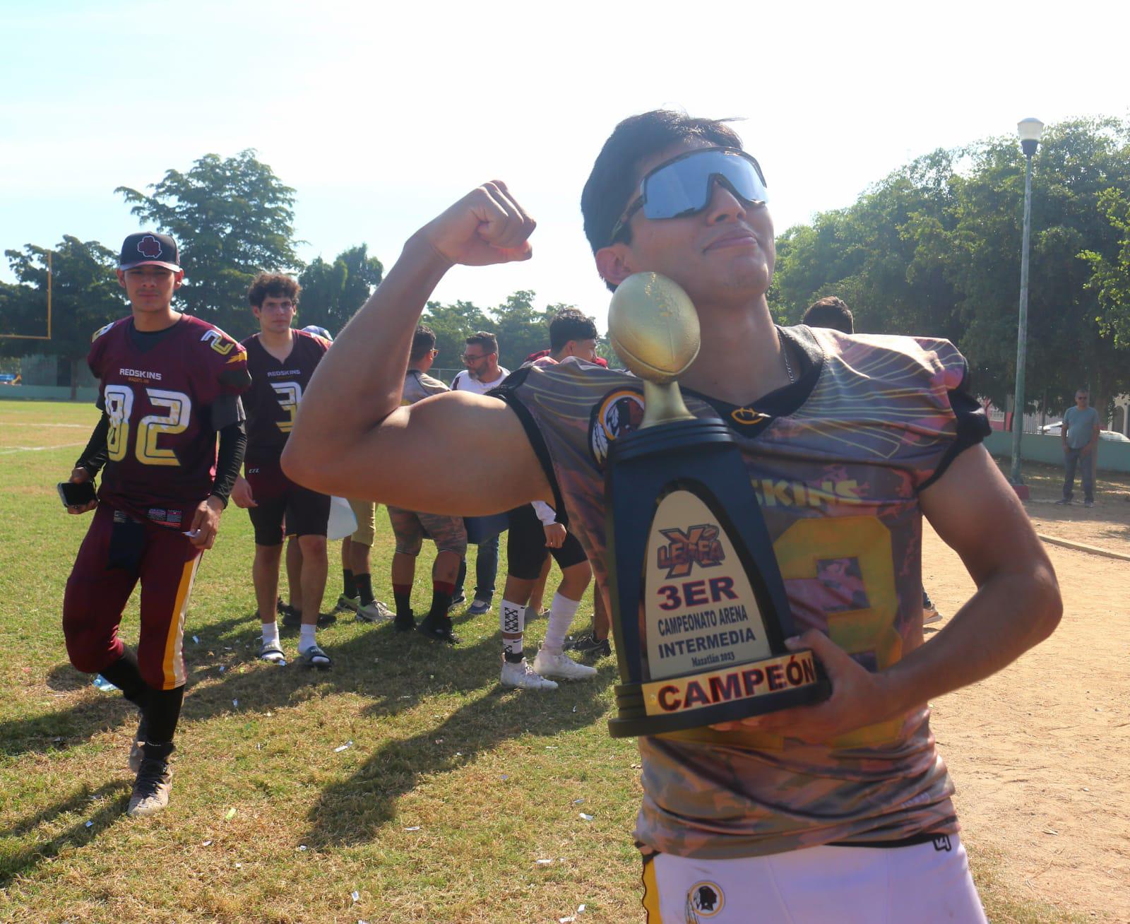 $!¡Grítenlo! Pieles Rojas de Mazatlán es bicampeón del Campeonato Arena Lexfa