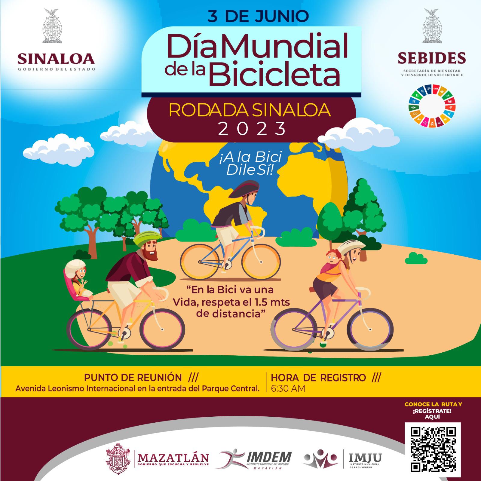 $!Celebrará Mazatlán Día Mundial de la Bicicleta con rodada familiar