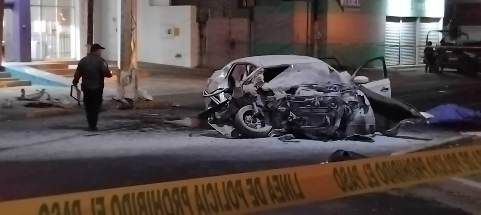 $!Atentado a la salida sur de Culiacán deja tres muertos, entre ellos una mujer, y queda uno herido