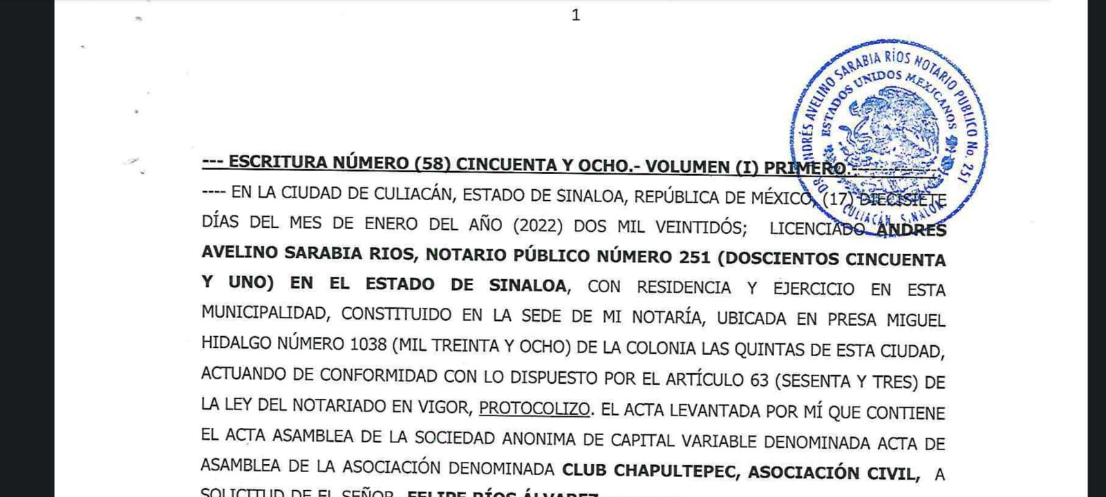 $!Cuén Díaz sí es tesorero del Campestre Chapultepec