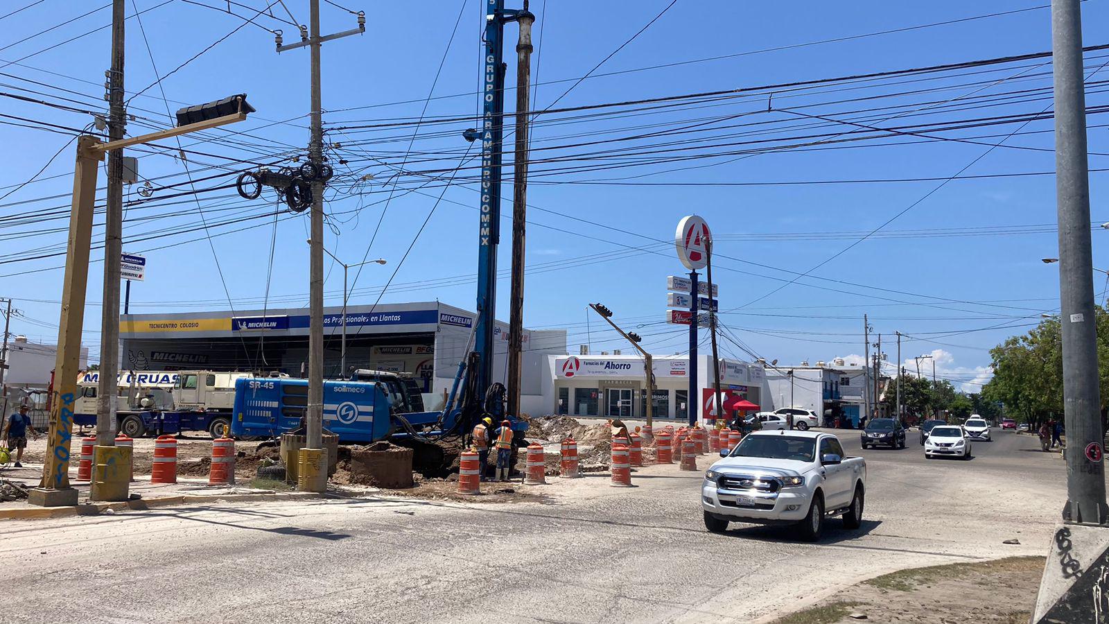 $!Trabajos del puente Libramiento Colosio comienzan a afectar a comerciantes de la zona